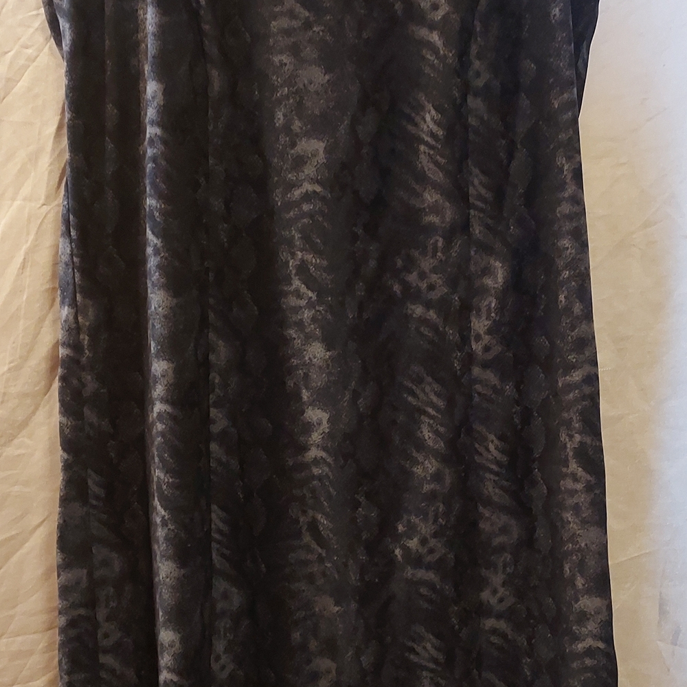 Northern Reflections Black and Gray Patterned Dress